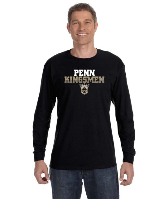 Black Long Sleeve T-Shirt (Penn Kingsmen Design 'B')