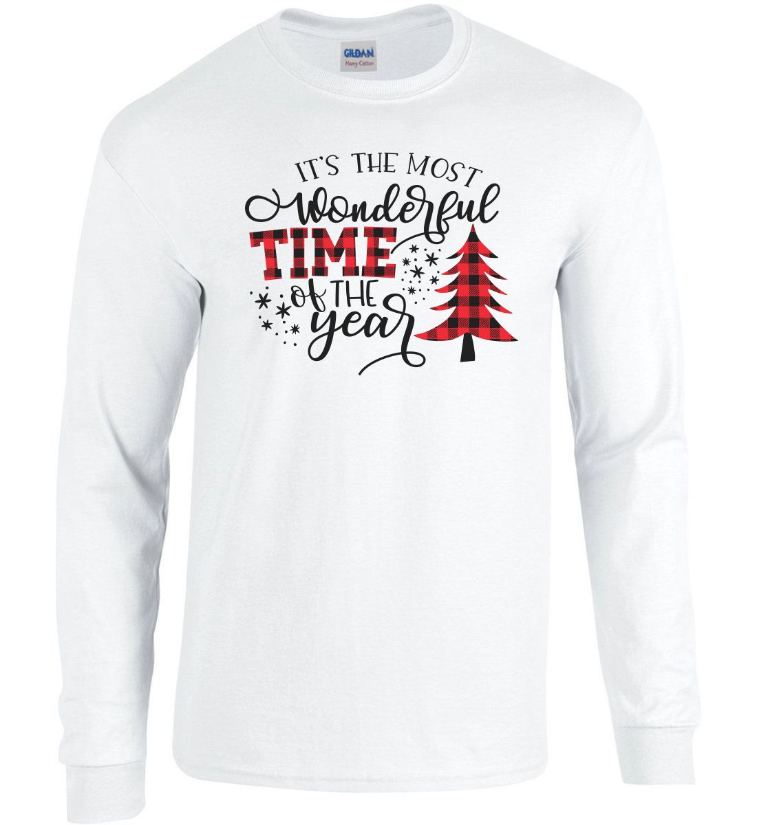 White Long Sleeve Cotton T-Shirt (Most Wonderful Time)