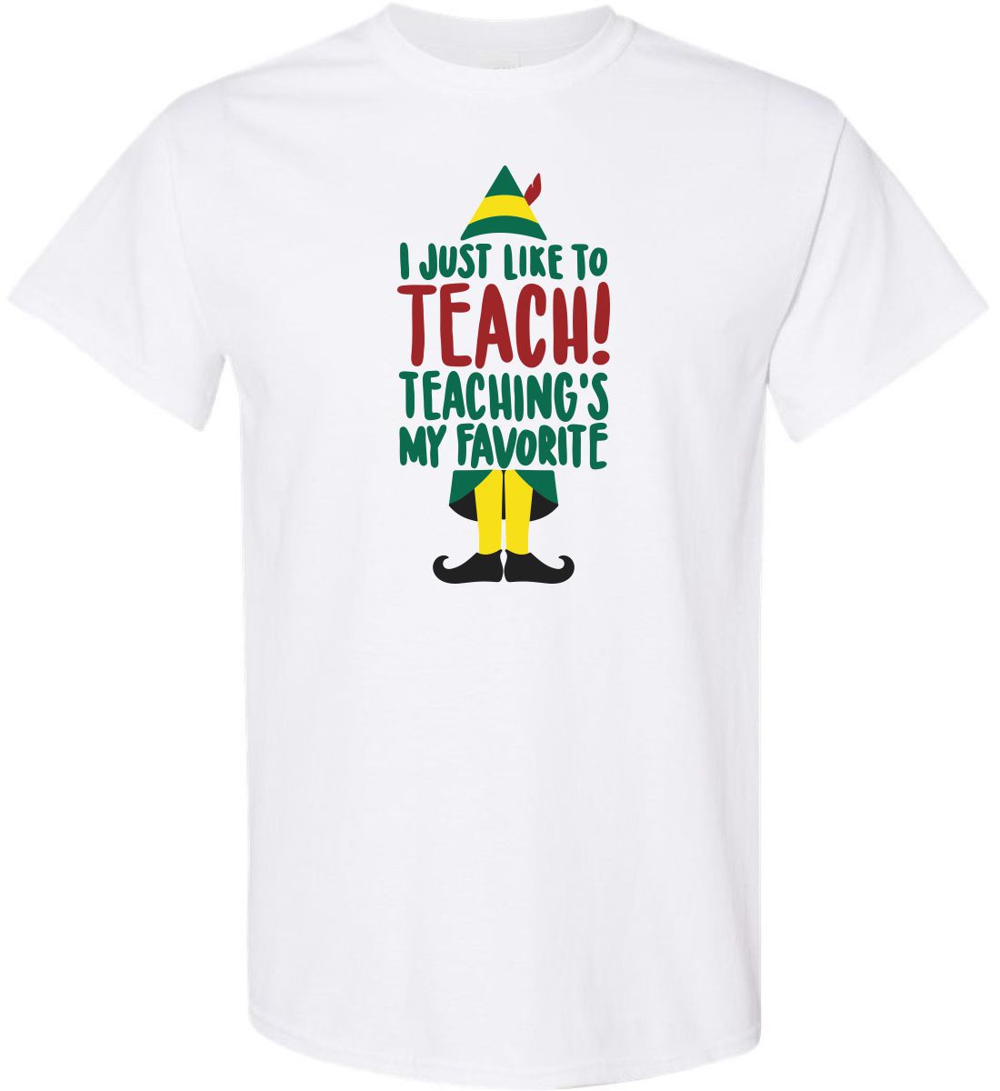 White Short Sleeve Cotton T-Shirt (Teaching)