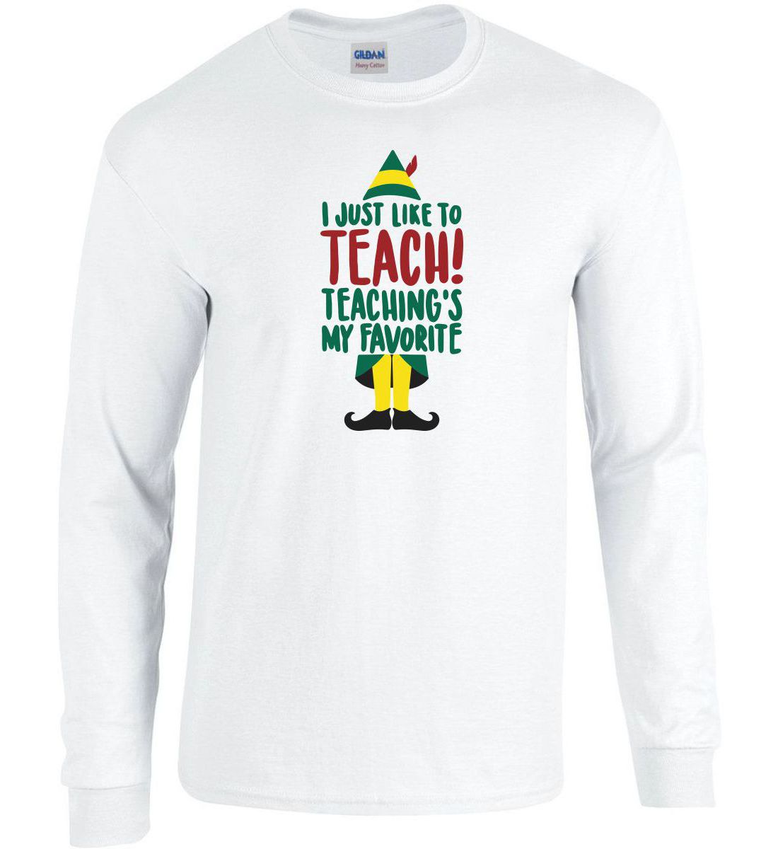 White Long Sleeve Cotton T-Shirt (Teaching)
