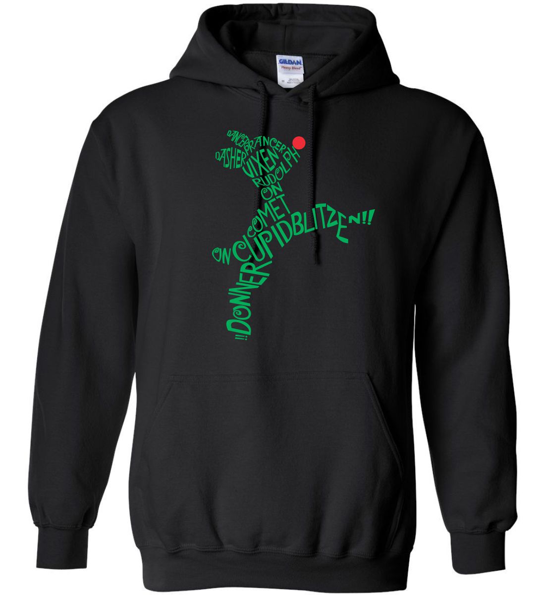 Black Hoodie (Rudolph Word Art)