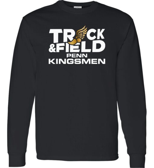 Black Long Sleeve T-Shirt (Kingsmen Track & Field Design B)