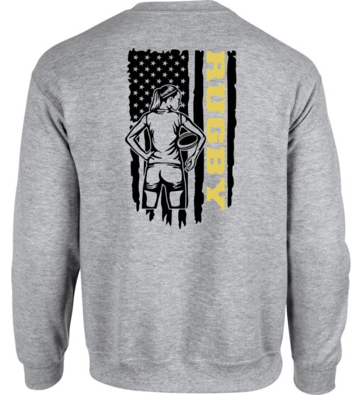 Sport Gray Crewneck Sweatshirt (Kingsmen Rugby Design B)