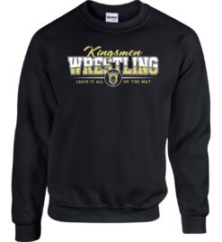 Black Crewneck Sweatshirt (Kingsmen Wrestling Design A)