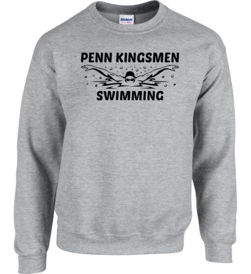 Sport Gray Crewneck Sweatshirt (Kingsmen Swimming Design A)