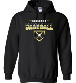Black Hoodie (Kingsmen Baseball Design E)