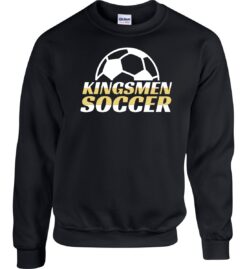 Black Crewneck Sweatshirt (Kingsmen Soccer Design B)