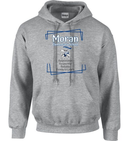 Sport Gray Hoodie (Moran Elementary Design C)