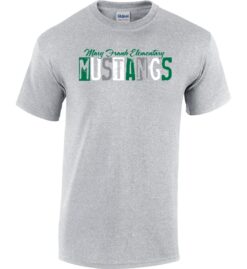Sport Gray Short Sleeve T-Shirt (Mary Frank Staff Design A)