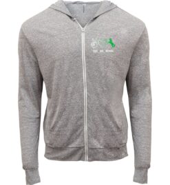 Gray Triblend Full-Zip Light Hoodie (Mary Frank Staff Design B)