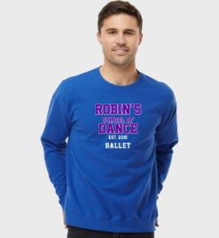 Royal Blue w/Purple Crewneck Sweatshirt (Robin's School of Dance)