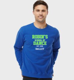 Royal Blue w/Lime Crewneck Sweatshirt (Robin's School of Dance)