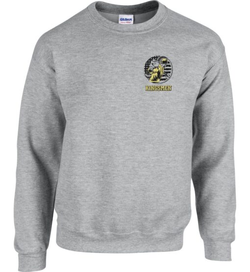 Sport Gray Crewneck Sweatshirt (Kingsmen Baseball Design G)