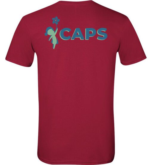 Cardinal Red Short Sleeve Softstyle® T-Shirt (CAPS Design B) - Image 2