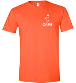 Orange Short Sleeve Softstyle® T-Shirt (CAPS Design A)