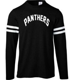 Black w/White Stripes Long Sleeve T-Shirt (Madison Retro Throwback)