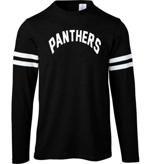 Black w/White Stripes Long Sleeve T-Shirt (Madison Retro Throwback)