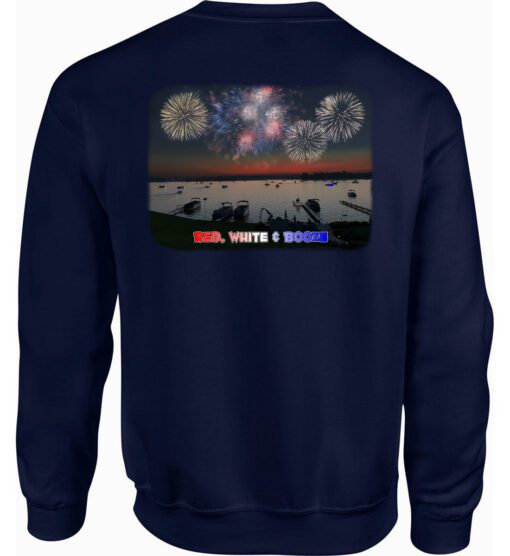 Navy Blue Crewneck Sweatshirt (PJC Lakes Poker Run) - Image 2