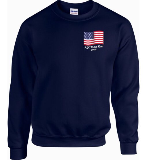 Navy Blue Crewneck Sweatshirt (PJC Lakes Poker Run)