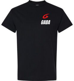 Black Short Sleeve T-Shirt w/Red Logo (GABA)