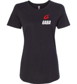 Ladies' Black Short Sleeve T-Shirt w/Red Logo (GABA)