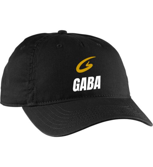 Eco Black Baseball Hat w/Gold Logo (GABA)