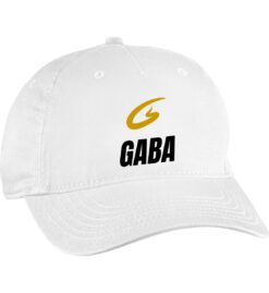 Eco White Baseball Hat w/Gold Logo (GABA)