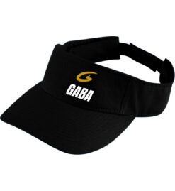 Black Sport Twill Visor w/Gold Logo (GABA)