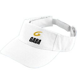 White Sport Twill Visor w/Gold Logo (GABA)