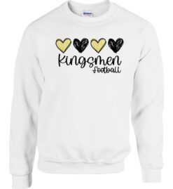 White Crewneck Sweatshirt (Penn Football Design B1)