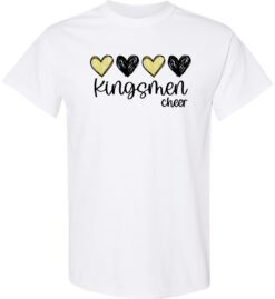 White Short Sleeve T-Shirt (Penn Football Design B2)