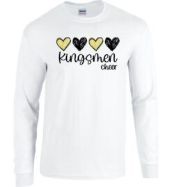 White Long Sleeve T-Shirt (Penn Football Design B2)