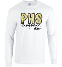 White Long Sleeve T-Shirt (Penn Football Design F2)