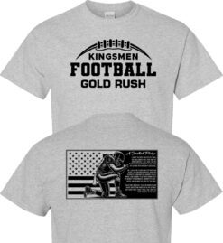 Sport Gray Short Sleeve T-Shirt (Penn Football Design H1)