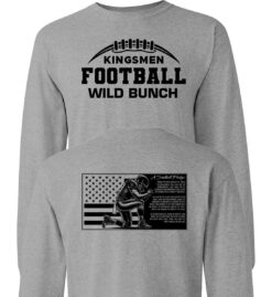 Sport Gray Long Sleeve T-Shirt (Penn Football Design H2)