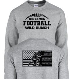 Sport Gray Crewneck Sweatshirt (Penn Football Design H2)