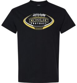 Black Short Sleeve T-Shirt (Penn Football Design J)