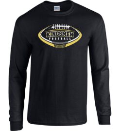 Black Long Sleeve T-Shirt (Penn Football Design J)