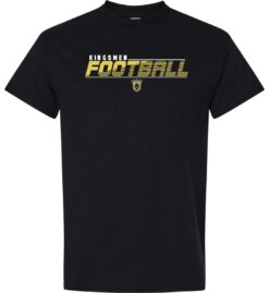 Black Short Sleeve T-Shirt (Penn Football Design K)