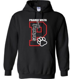Black Hoodie (Prairie Vista Spirit Wear Design A)