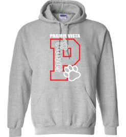 Sport Gray Hoodie (Prairie Vista Spirit Wear Design A)