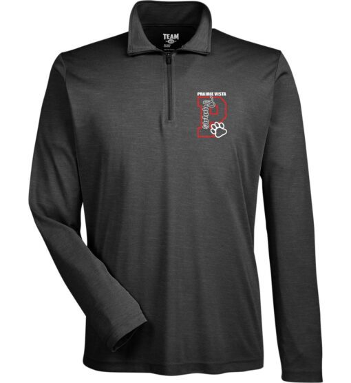 Black Performance Quarter-Zip (Prairie Vista Spirit Wear Design A)