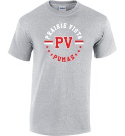 Sport Gray Short Sleeve T-Shirt (Prairie Vista Spirit Wear Design B)