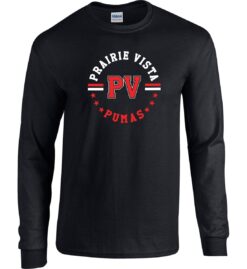 Black Long Sleeve T-Shirt (Prairie Vista Spirit Wear Design B)