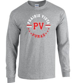 Sport Gray Long Sleeve T-Shirt (Prairie Vista Spirit Wear Design B)