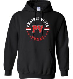 Black Hoodie (Prairie Vista Spirit Wear Design B)