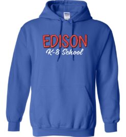 Royal Blue Hoodie (Edison K-8 School Design A)