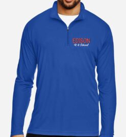 Sport Royal Quarter-Zip (Edison K-8 School Design A)