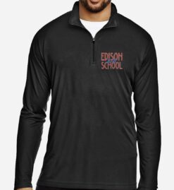 Black Quarter-Zip (Edison K-8 School Design D)