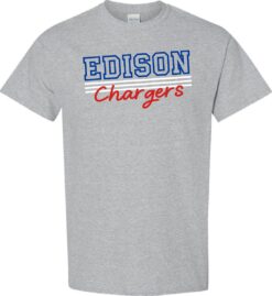 Sport Gray Short Sleeve T-Shirt (Edison K-8 School Design G)